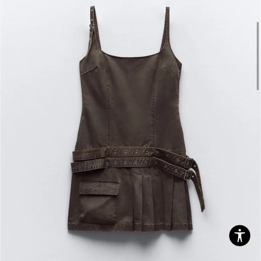 Zara | Waxed Mini Dress